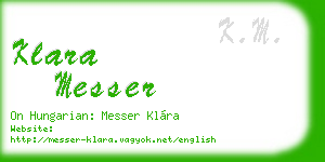 klara messer business card